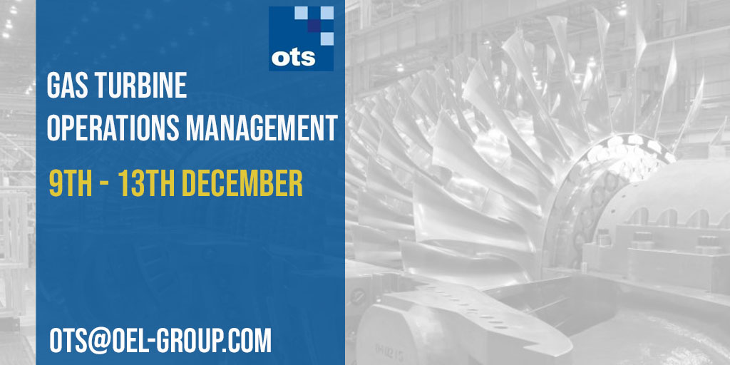 Hurry! Registration closes on today to enrol on the Gas Turbine Operations Management course. This course is essential for anyone to gain a better understanding of operational concepts and management. To enquire contact ots@oel-group.com. #gasturbine #courses #NEFollowers