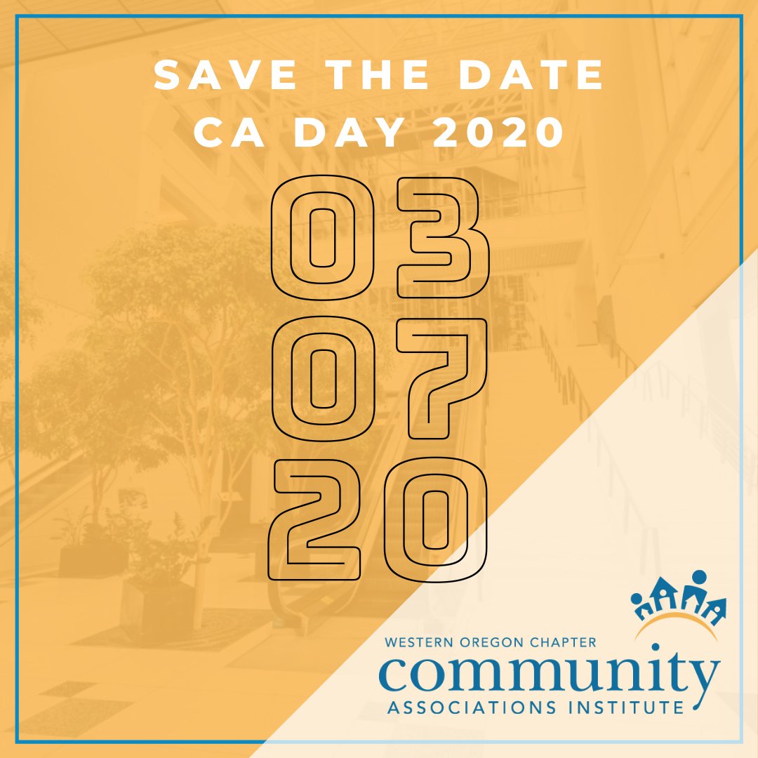 ForensicBuild's tweet image. Mark your Calendars! March 7, 2020 is CA Day! Come and check out the largest Community Association Trade show in Oregon. Visit caioregon.org for more info.
•
•
•
•
#caioregon #caday #communityassociationinstitute #condos #hoas