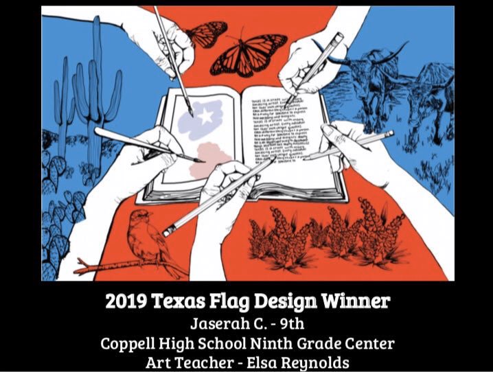 TexasYam's tweet photo. Don’t forget to send those flag designs! Please scan and submit to cgrafe@csisd by December 6! #txYAM20 @TXarted https://t.co/lFS13BaY4l