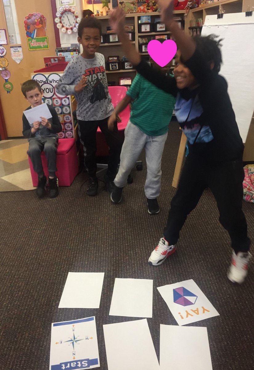 AnnLlewellyn's tweet image. &quot;Unplugged&quot; Coding with Greenfield 2nd graders! Our code successfully navigated our &quot;computer&quot; to the &quot;YAY!&quot; #BPSLearners @greenfield_elem @MDZLeadership