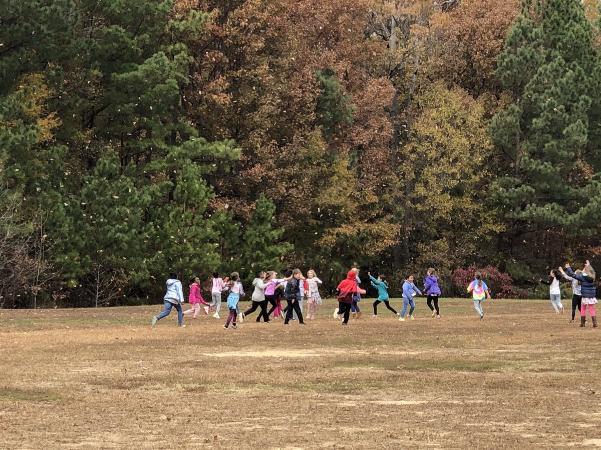 Loved watching the excitement of these <a href="/CloverHillES/">Clover Hill ES</a> third graders during recess catching the leaves as they fell with the gust of wind.  #letthembelittle #dontgrowuptoofast