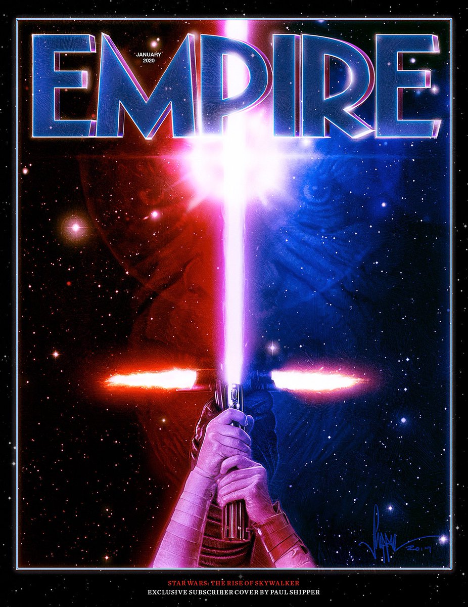 PaulShipper's tweet photo. Check out my latest @starwars #RiseofSkywalker illustrated cover, lovingly created exclusively for @empiremagazine subscribers! May the Force be with you, always! https://t.co/hLaDLKut0U