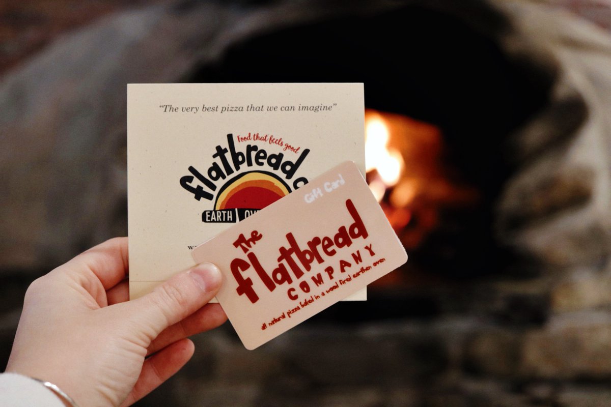 Flatbreadbright's tweet photo. The holidays are drawing near! Give a gift that will warm the hearts of those pizza lovers in your life with a flatbread gift card! ❤️ #flatbreadbrighton #giftcard https://t.co/zdkeVef7D8