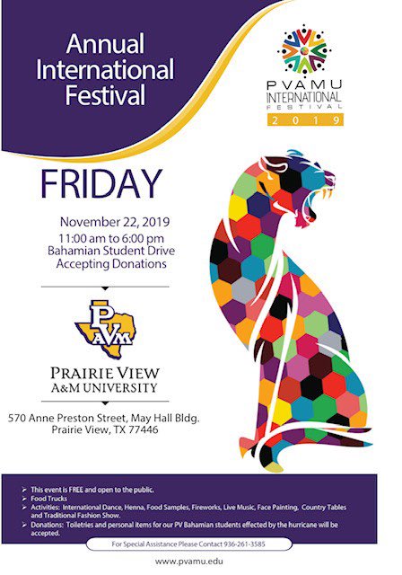 DNW_PVAMU's tweet photo. #DoADeed and donate at the International Festival today! #changemakers https://t.co/HBl3w7BF2r