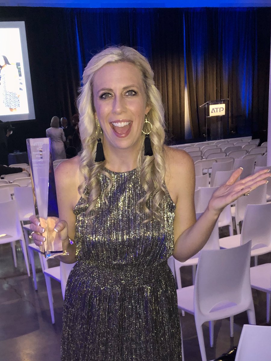 Congratulations to <a href="/kc_houghton/">Karen Houghton</a> for winning <a href="/ATPConnect/">ATP</a>’s Impact Award last night. We are so proud of you! 🔥 

Cue 🎶 “All I do is win!” #ATPgala