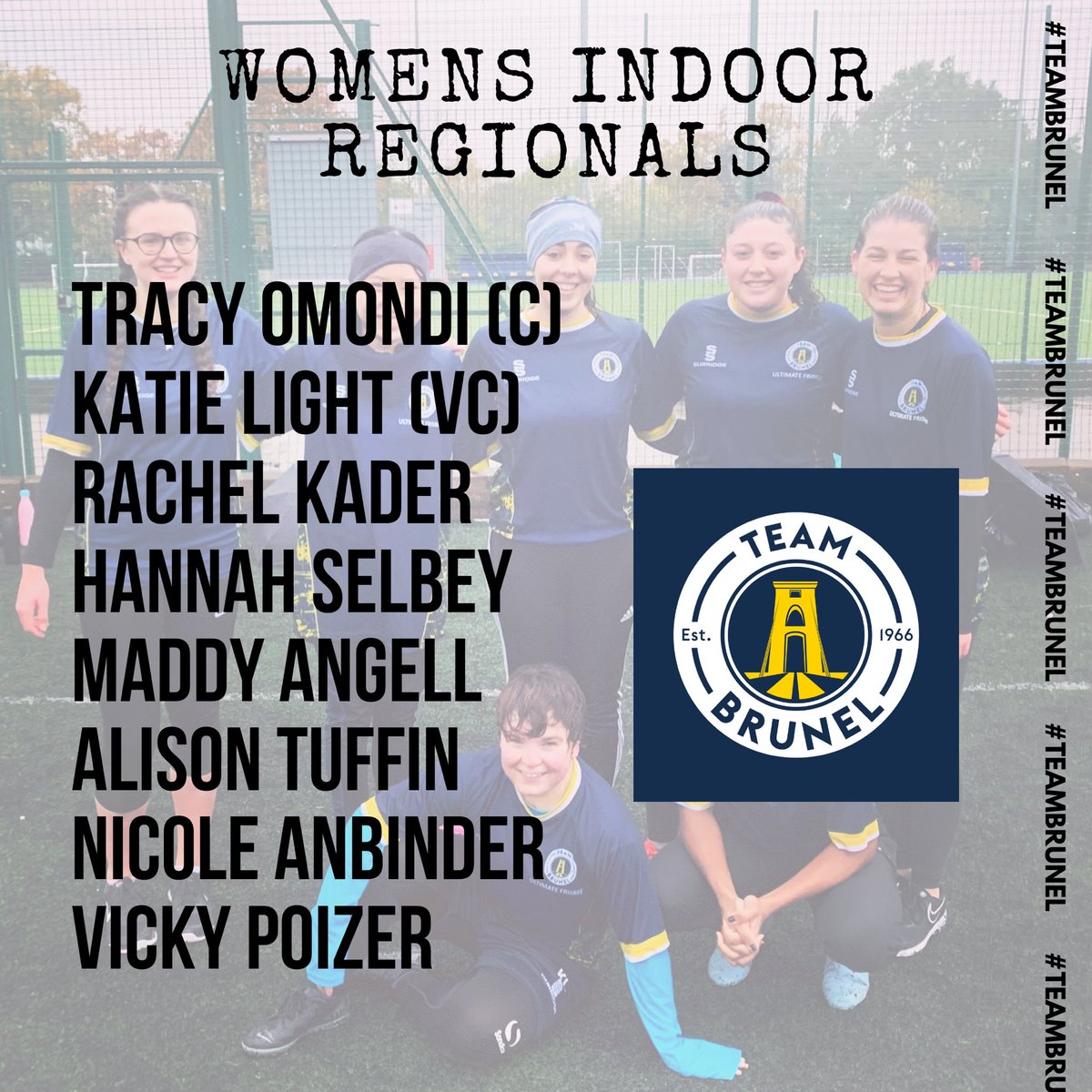 And the team sheet is out! 

Good luck to the girls this weekend at women’s regionals! Have a great time!