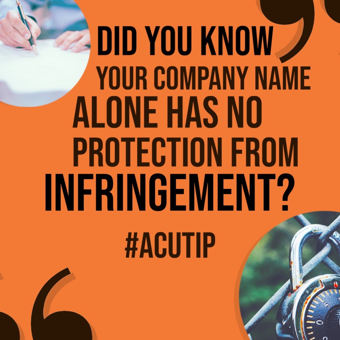 Acumen_Law's tweet image. Businesses need to register their company name and logo, as well as any other branded element of the business as trademarks. Trademarks ensure that your business and brand are truly protected and help deters others from benefiting from your brand 🔐#Acutip #businesstip