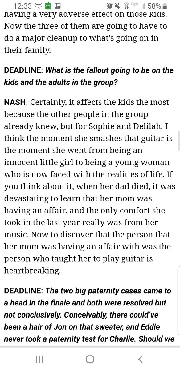 TabythaCheney's tweet photo. @heydjnash am I reading this correctly? Will the second half of the season explain Sophie finding out about her mom's affair months ago? https://t.co/sOQRfHLTm5