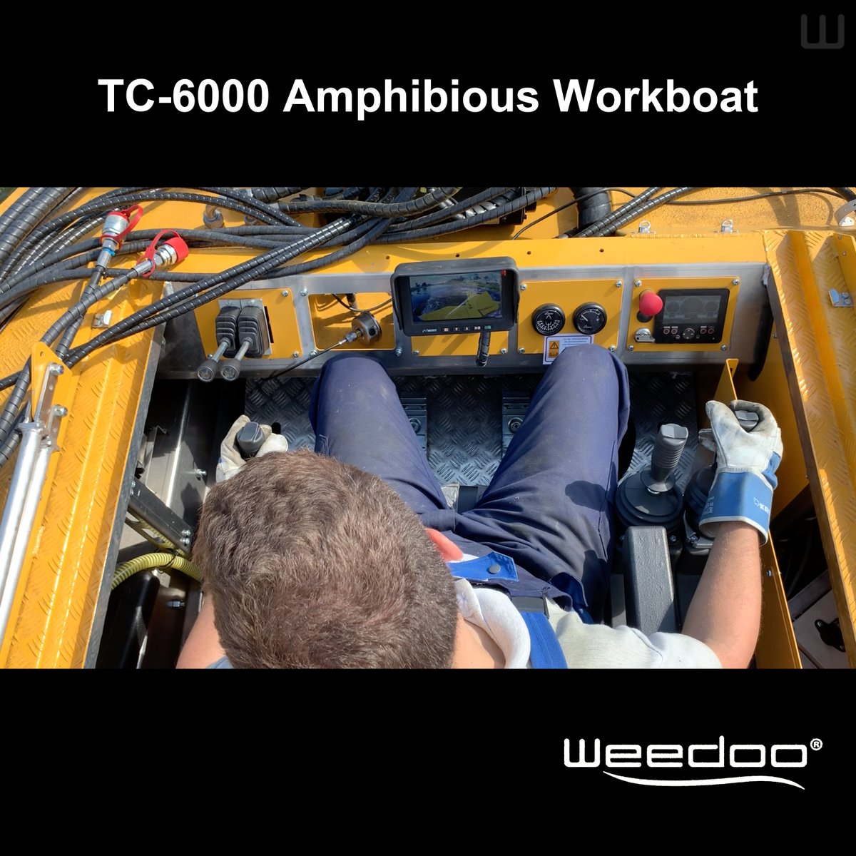 WeedooWorkboat's tweet photo. Itβs Friday! Take a peek at the best seat in the house for the launch of our new TC 6000 Amphibious Workboat!
Nothing Cleans Waterways Better Than Weedoo!
#Weedoo #PondCleanup #LakeCleanup #DredgingMachines #AmphibiousWorkboat #CopperStopper #NaySprayer #WorkBoats #TC6000 https://t.co/Z0kX9sn8u5