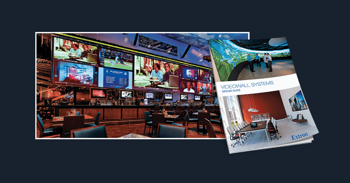 Extron's tweet image. Extron Videowall Systems Design Guide for professional AV Systems includes comprehensive information about videowall processor architectures and features. Find out more at extron.com/article/videow… #ExtronAV #Videowall