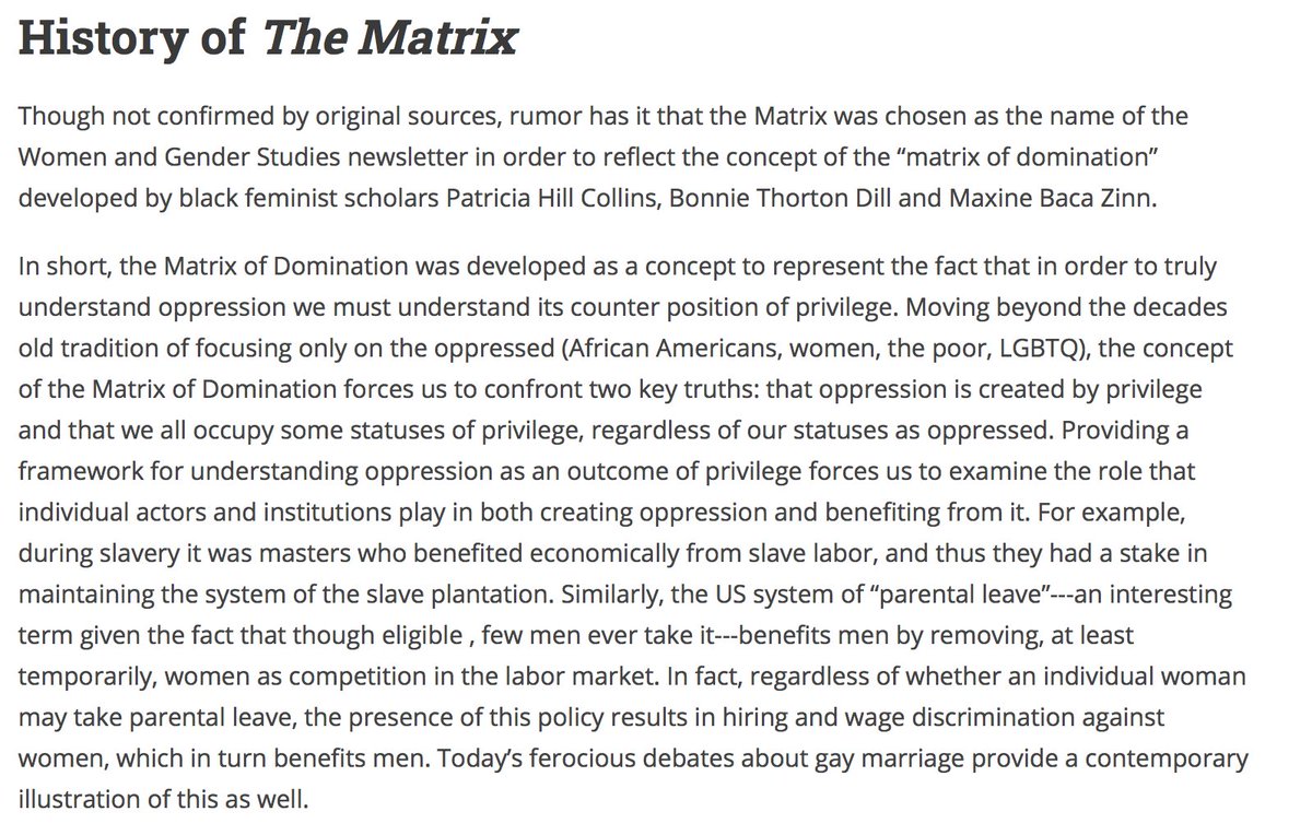 4/ Yes, there are some serious  #structural barriers to emancipatory transformation of  #LGBTQHealth in  #nursing. The  #matrixofdomination (created by Dr. Patricia Hill Collins) helps explain connections between  #oppression &  #privilege that maintain status quo  #LGBTQHealthSummit