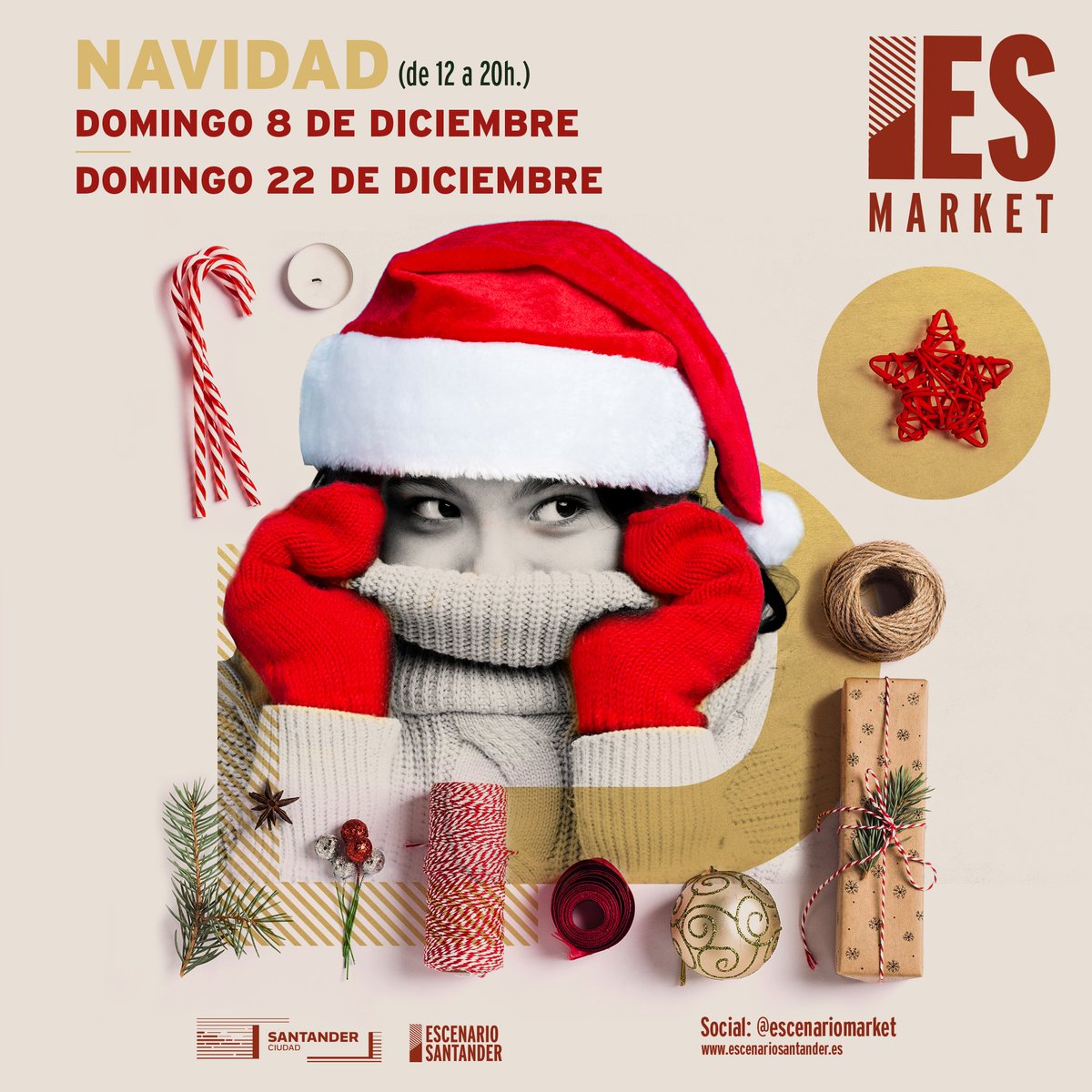 ¡Que llega, que llega! Casi #EsNavidad y tú no tienes más que pasarte por nuestra web para inscribirte. Participa los días 8 y 22 en nuestras ediciones más especiales del año. Comparte tu creatividad y esos productos que enamoran. Iremos sacando el árbol... ¡Nos vemos! #EsMarket