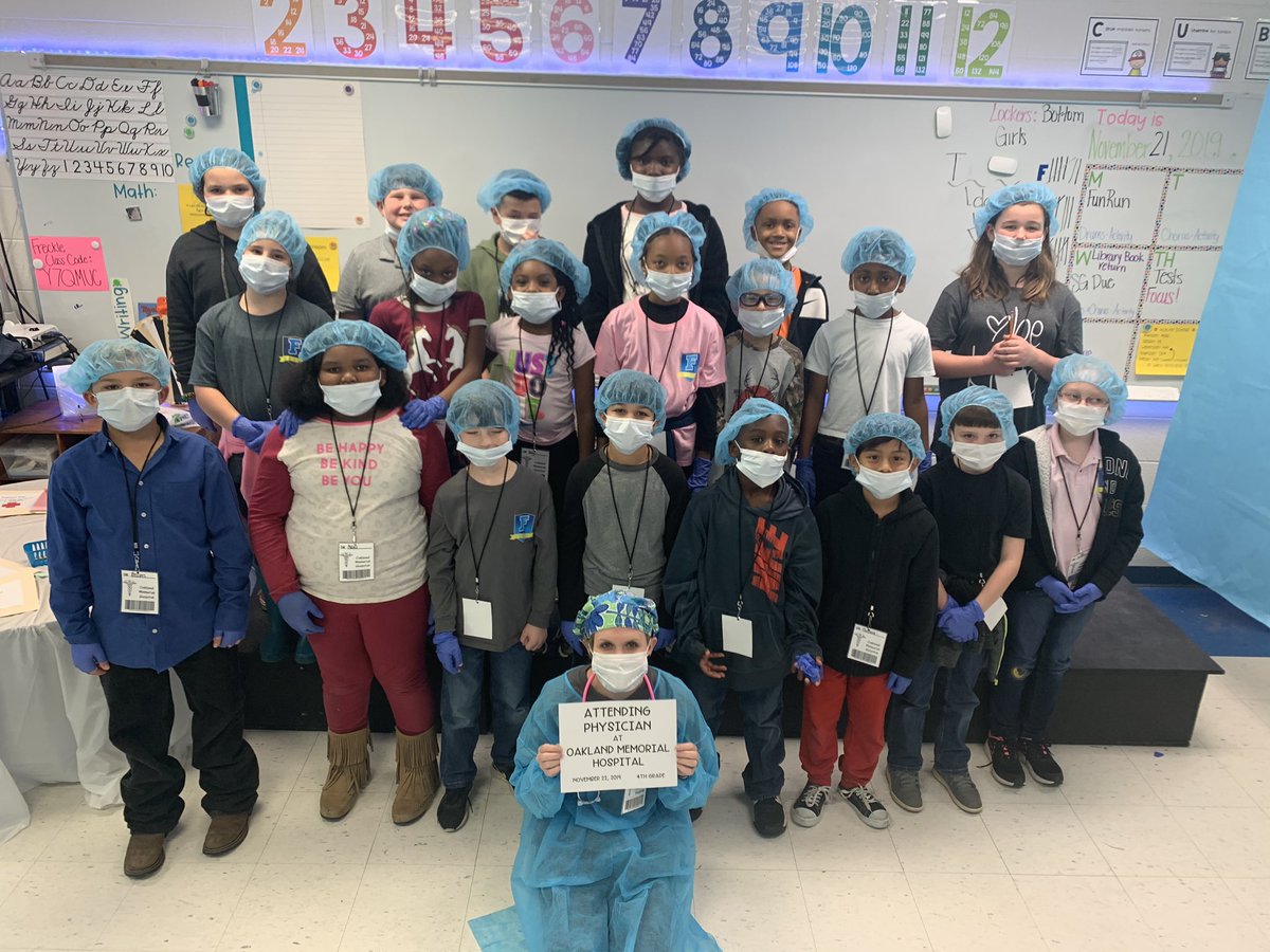 Mrs_DMatheny's tweet photo. Our attending physicians completed their tasks for the day! #fractions #partsofspeech #readingcomprehension #mathoperations #compoundsentences #placevalue @OESrockSTARS @suptking #rcainspired https://t.co/nTcN7E7LJo