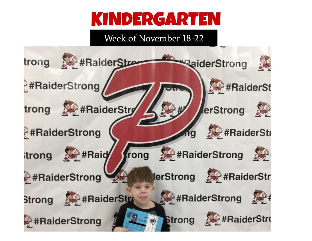 Positive Office Referrals for Kindergarten, 1st, and 2nd grades this week! #Raiderstrong