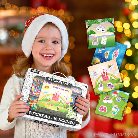 SavviStuff's tweet photo. Starting to think about Holiday presents? 🎁 This sticker set would be an ideal gift for any sticker lover! It includes 978 stickers and a sticker pad to help decorate fun scenes. Find this &amp; others @SchnucksMarkets! 🎄 #SavviFun #Christmas #GiftGiving #Stickers #StickerActivity https://t.co/pWqHBCI7bc