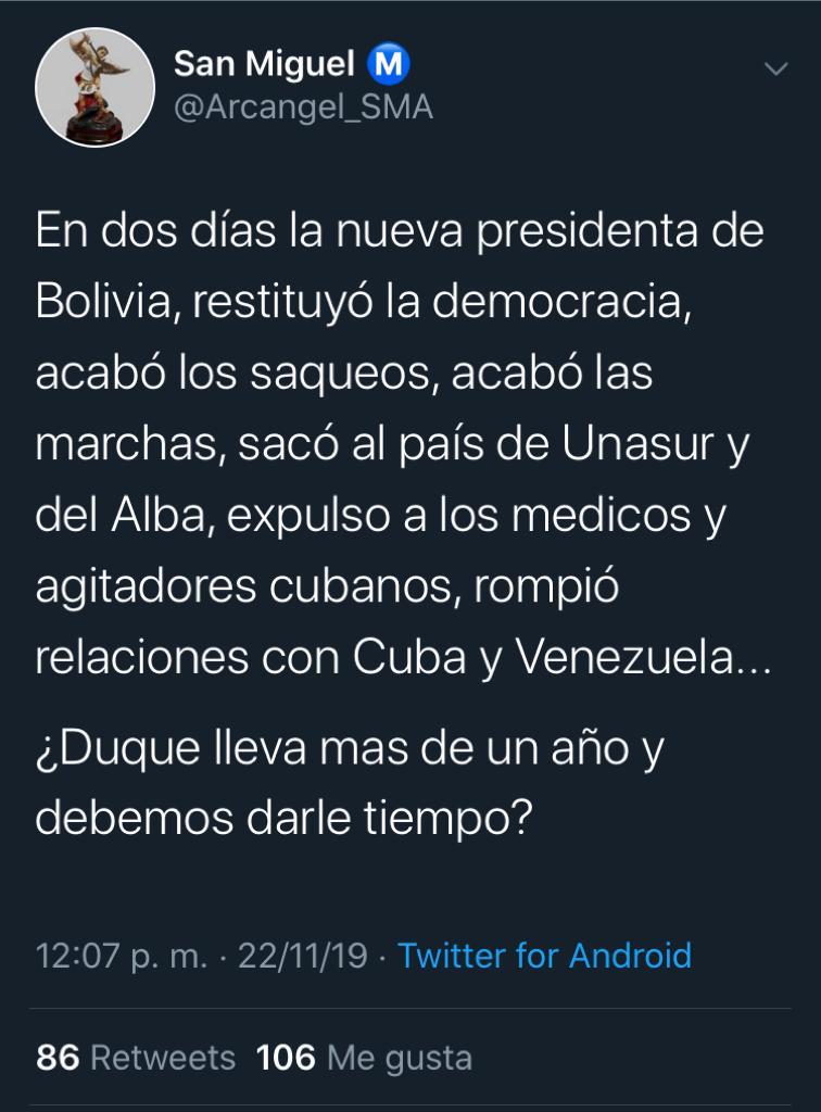 Daniela17419691's tweet photo. Esto va especialme para los que dicen que hay que darle tiempo a Duque....tiempo a que nos acabe de destruir el país? Aplaudo su tolerancia, sabiduría y complicidad, Ojalá no lloren lágrimas de sangre.  #ColombiaNoTienePresidente #DiosProtejaAColombia  🙏🏻🙈😢💔🇨🇴 https://t.co/bHOcUCd0O6