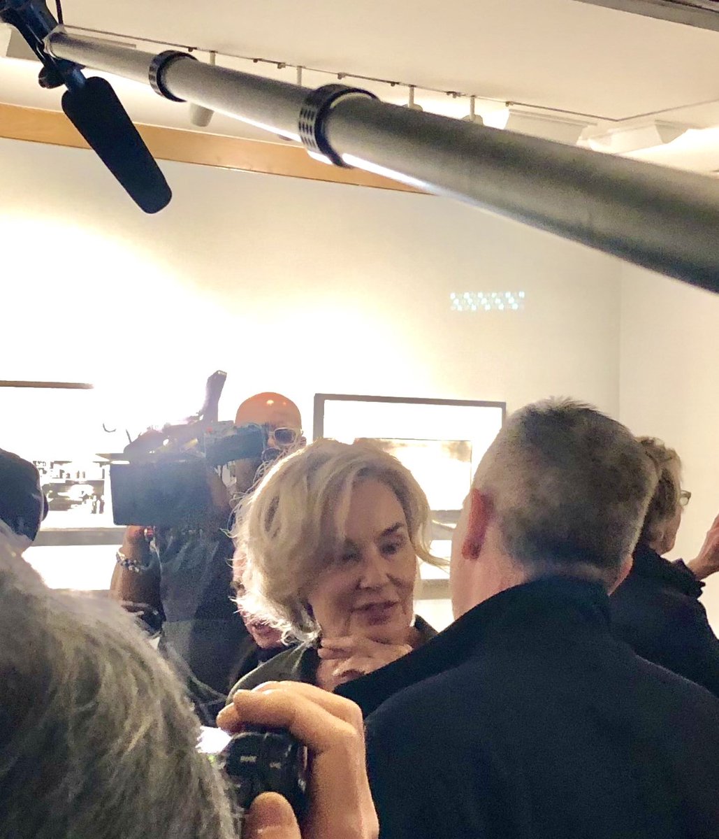Jessica Lange yesterday at the opening reception for "Highway 61" at the Howard Greenberg Gallery.