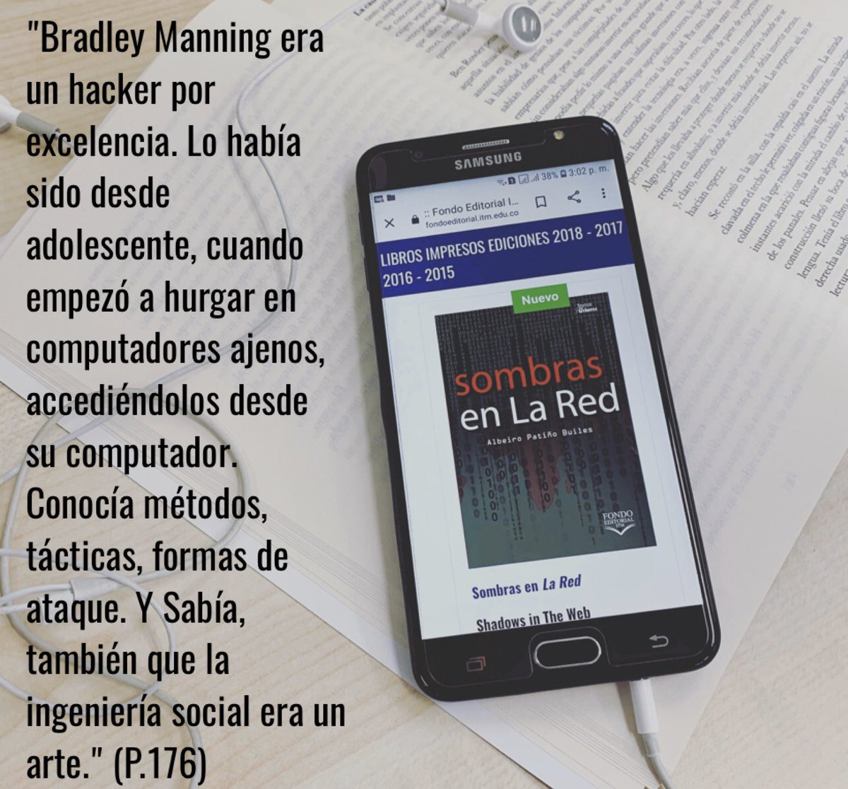 Editorial_ITM's tweet photo. 👩🏻💻Del libro, Sombras en La Red 📘☝🏻���🏻☝🏻

Más información en 👉🏻👉🏻 https://t.co/vt2Hfz5GeM
.
.
#escritor #librorecomendado #periodista #comunicación #novedadesfeitm https://t.co/92plYb9lwh