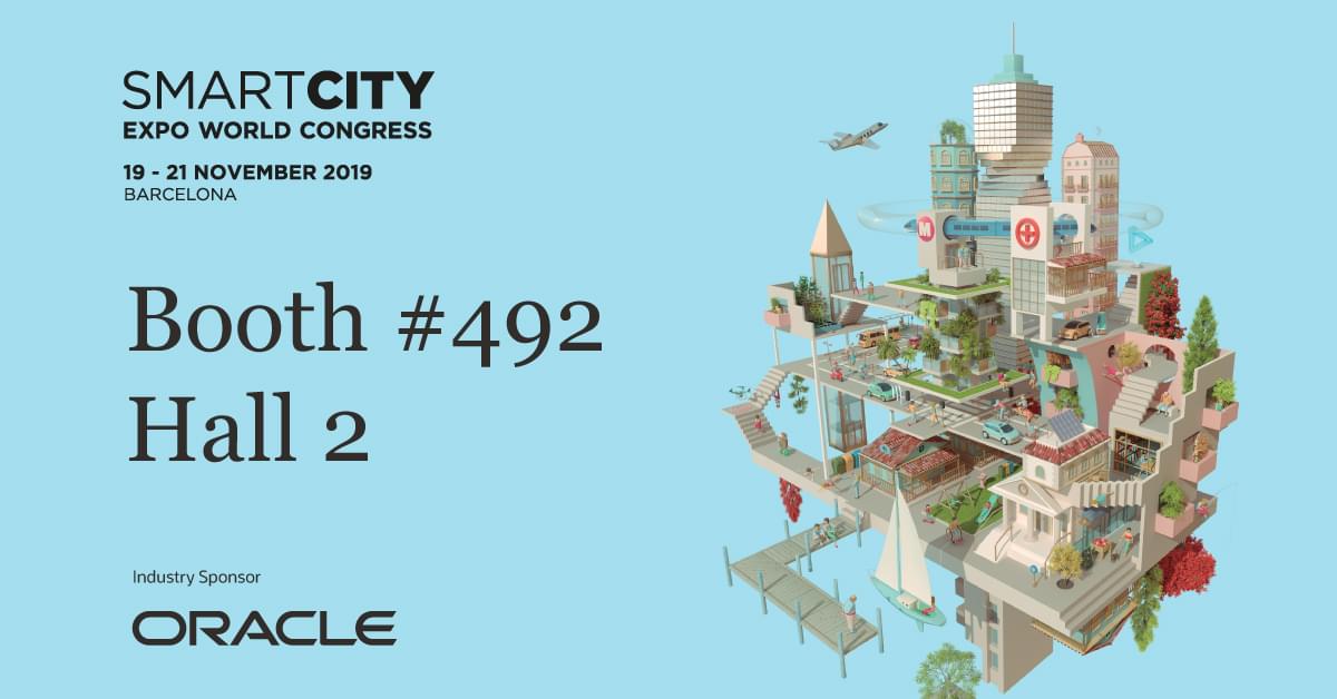 oraclemidsize's tweet image. We will be at @SmartCityexpo 🏙 in Barcelona on November 19-21. Make sure to visit our booth #492 to experience the latest solutions on Smart Cities, Mobility, Workforce Transformation, ERP and Citizen Services. #SCEWC19 #CitiesMadeofDreams ora.cl/Bl4vN