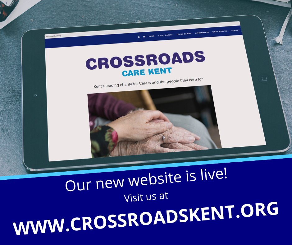 Crossroads_Kent's tweet photo. It's #newwebsiteday here at @CrossroadsKM! Please visit our new website at https://t.co/JDygAwuY8q. Our website will continue to grow, develop and, we hope, become invaluable to #carers across Kent https://t.co/bac1sogsmh
