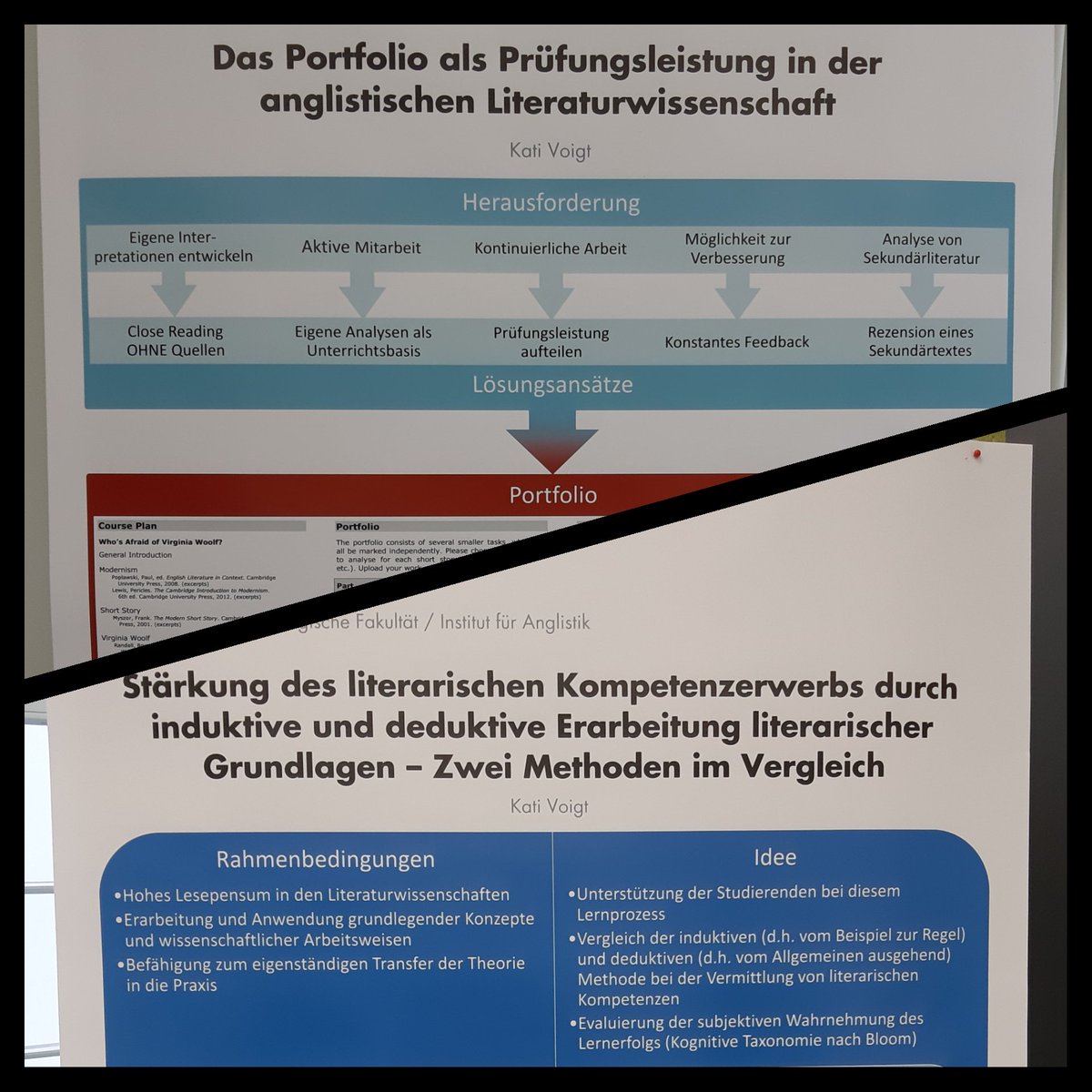 DrKVoigt's tweet photo. Wenn man sich nicht zwischen zwei Projekten entscheiden kann und gleich zwei Poster beim Forum AKTive Lehre @HDSachsen präsentiert... 😅 @HD_UniLeipzig #Modul3 #HDSZertifikatPlus #SoTL https://t.co/ox8CvG8Tcs