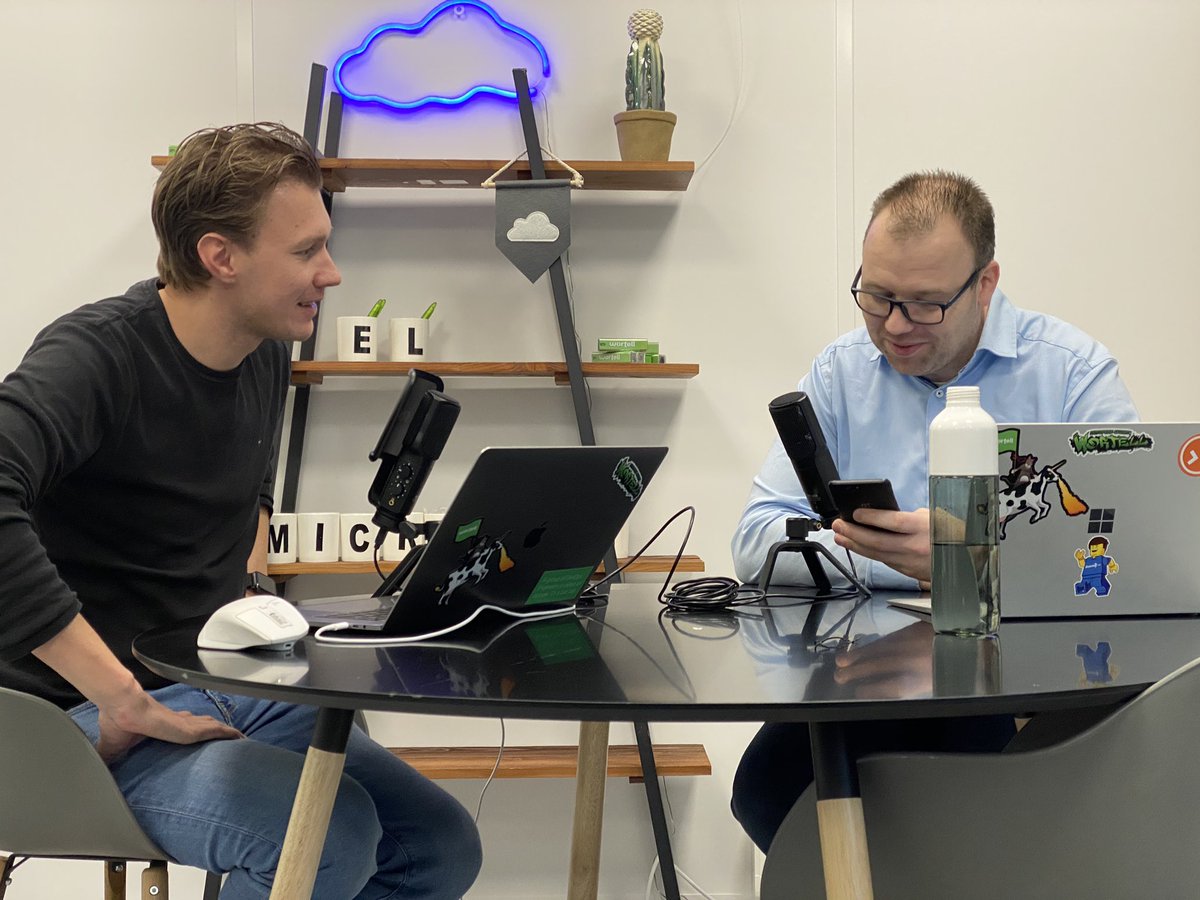 Let's talk security! <a href="/oudendorp/">Frans Oudendorp ☁ | MVP</a> &amp; <a href="/jeroenniesen/">Jeroen Niesen</a> recording a podcast 👊 <a href="/wortell/">Wortell</a> #EnterpriseSecurity