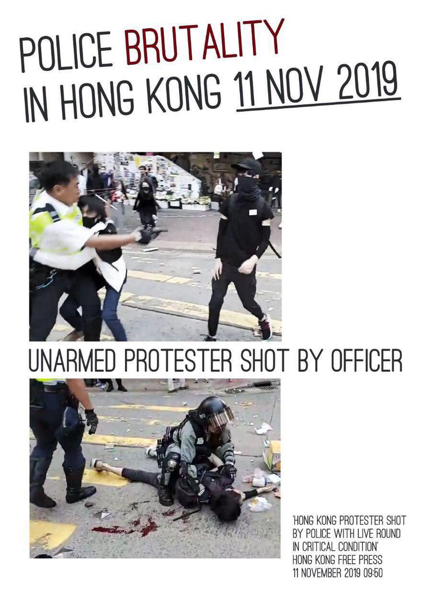 personiallyyy's tweet photo. #HongKongPoliceTerrorists 
#SOSHK 
Things happened in HK in 11/11/2019
Please take a look of the HK police brutality 🙏🏻
They are depriving protesters' human rights. 
We hope you can stand with us🙏🏻 https://t.co/WcnNAH0zsm