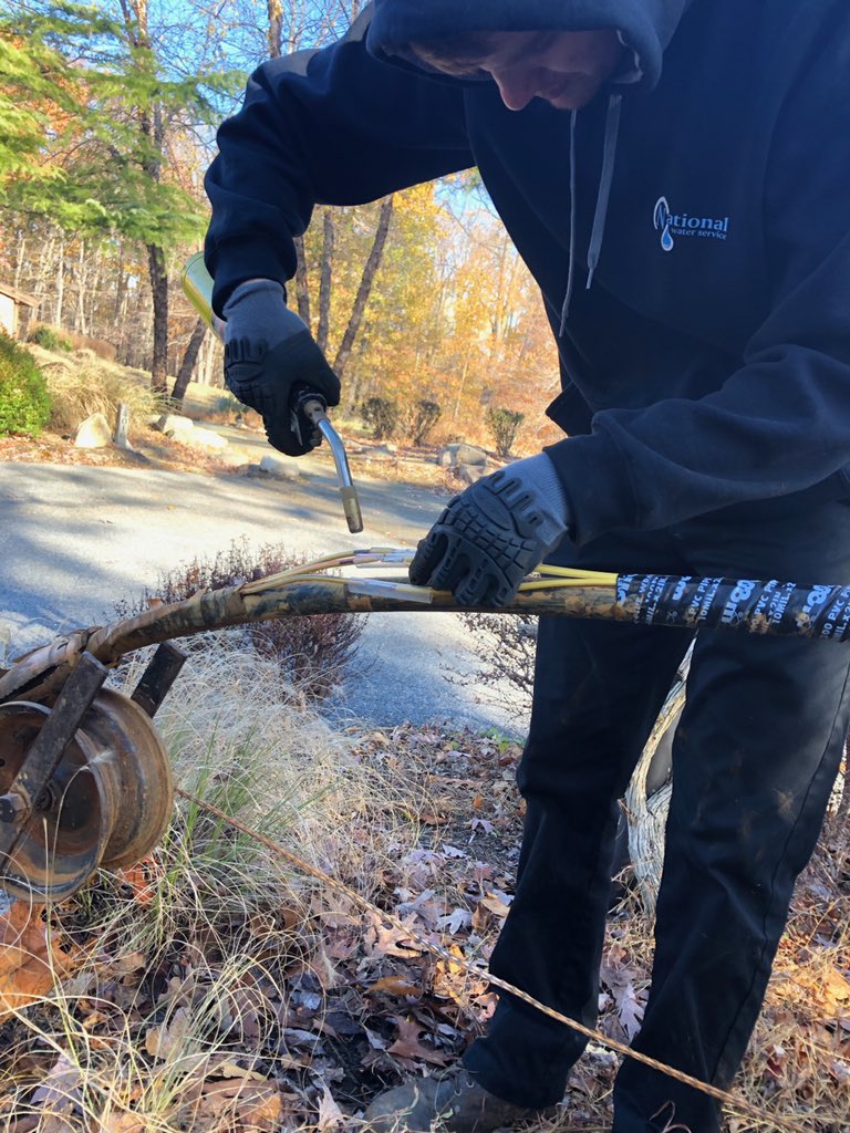 N_W_S_C's tweet photo. Our #Emergency #WellPump Team responded to a #NoWater, found & repaired broken wires causing no power to the #pump, replaced a #pressuretank due to a pinhole #leak, installed a new #controlcenter & #replumbed the entire #watertreatment area for a happy new customer in Laurel #MD! https://t.co/llVQDU0H6m