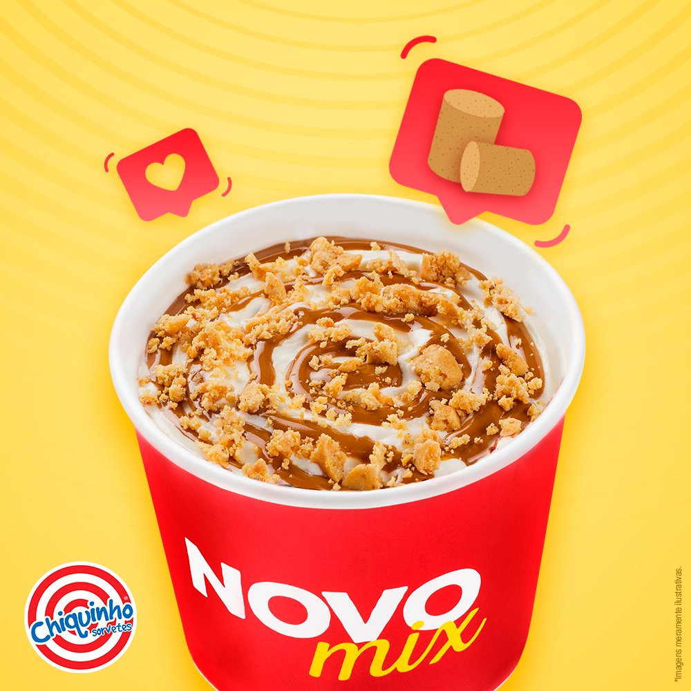 chiquinho's tweet photo. O Novo Mix de Paçoquita® merece todos os likes do mundo! 👍❤️ #ChiquinhoSorvetes #NovoMix #Sorvetes #Paçoquita https://t.co/C8X4NUuxeW