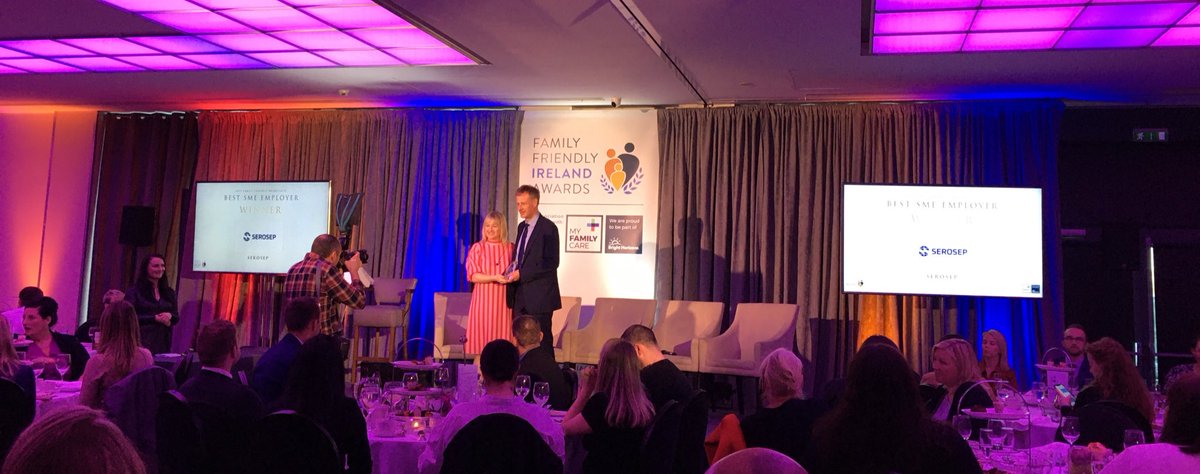 IrelandAwards's tweet photo. Winner of best SME employers:
Serosep
#ffia2019 #familyfriendlyirelandawards
@TrigonHotels @No1CorkHotel @leighgillencork @BHFamAtWork @CorkYoga https://t.co/PBmBTpd71L
