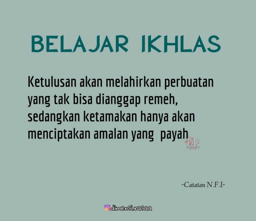 Mari belajar ikhlas
