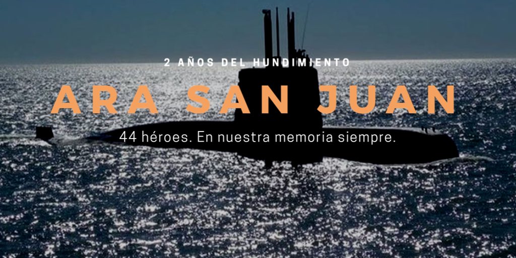 Facundo_Moyano's tweet photo. A 2 años del hundimiento del #ARASanJuan, el verdadero homenaje a los 44 tripulantes es la memoria y la justicia. Los familiares y la sociedad argentina necesitan saber qué pasó. https://t.co/x1kjUIqBBx