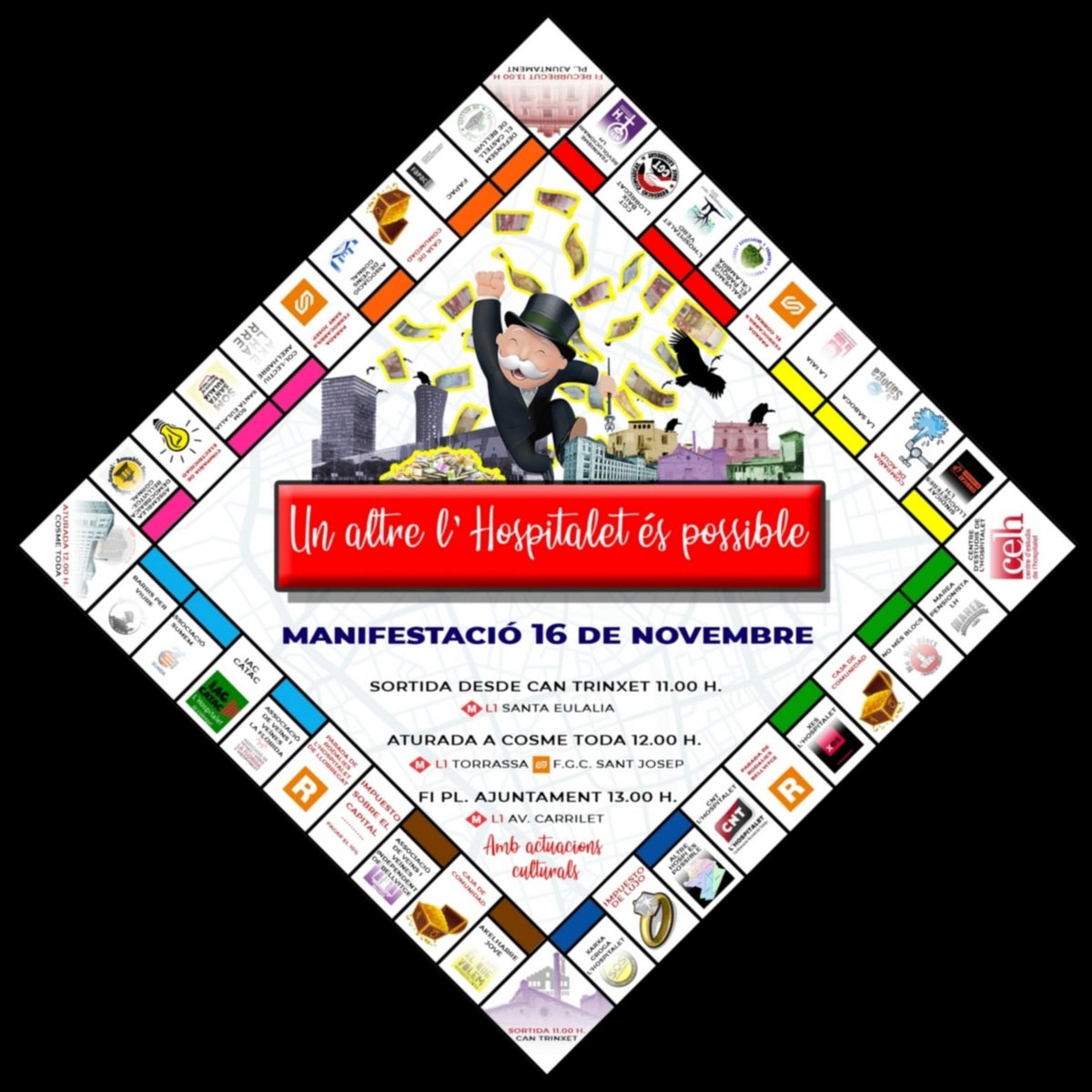 aticotropico's tweet photo. Allí estaremos mañana poniendo nuestro granito de arena. Con lo que sabemos hacer. Con la mirada más allá de este #LHospitalet. 
#altrelhpossible
#yovoy16M https://t.co/VRzAxfYnWv