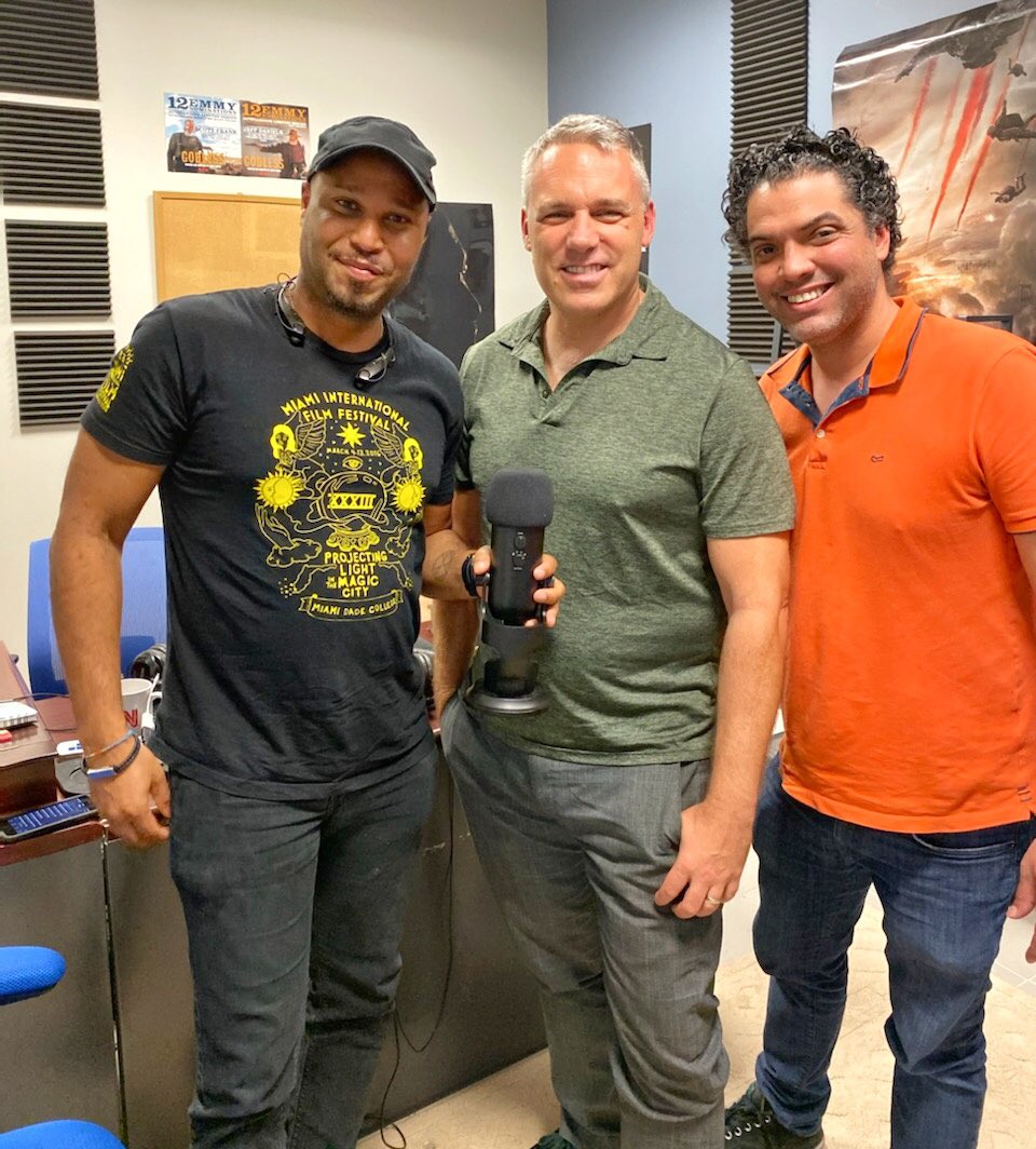 The #screenheatmiami team @kijikmultimedia & @JoseLMartinez17 at it again with @miamifilm Exec Director @jaieinmiami. Next week’s ep will be straight 🔥🔥🔥🎥🎞😎