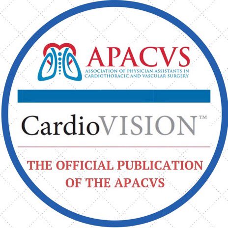 See how APACVS can advance your career in this week’s Cardiovision..Single vs multi arterial CABG..#vaping injury treatment..AAA endo repair..High risk surgery at teaching #hospital..❤️ benefit of #BariatricSurgery..Proximal Aortitis outcomes..#MedEd #FOAMed #PhysicianAssistant