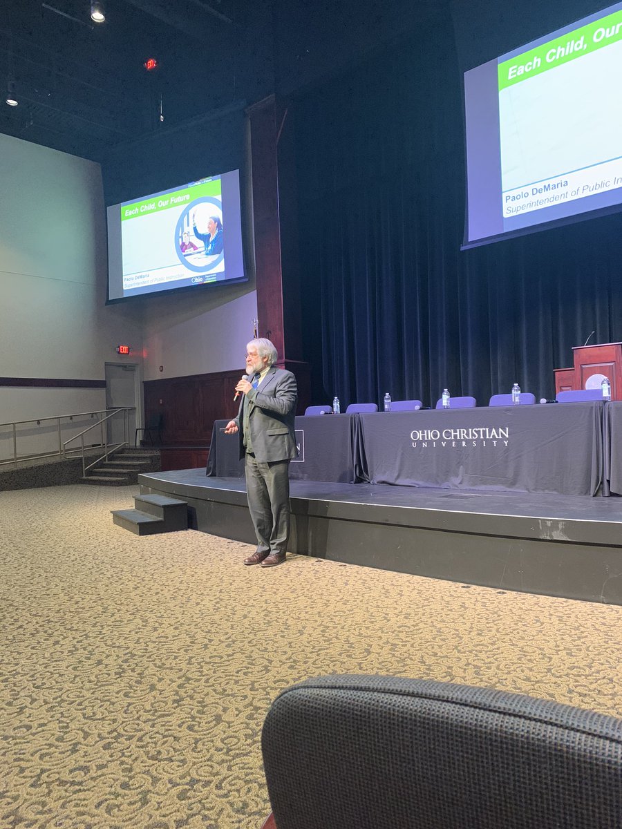 PRCTC_Supt's tweet photo. Spending the morning learning from colleagues @OhioChristian #EdSummit19. @OHEducationSupt kicking things off discussing the state strategic plan, I love the statement ‘children are our most valuable asset!’ 🙌🏻 https://t.co/p9jALyGEfm