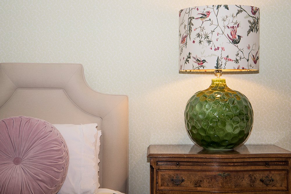 LtShadeStudio's tweet photo. We love this @Cole_And_Son bespoke shade we made recently. Shown here on the Odyssey table lamp by @DavidHuntLights #lampshades #madeinbritain #lightingdesign https://t.co/cO8JZvSWsK