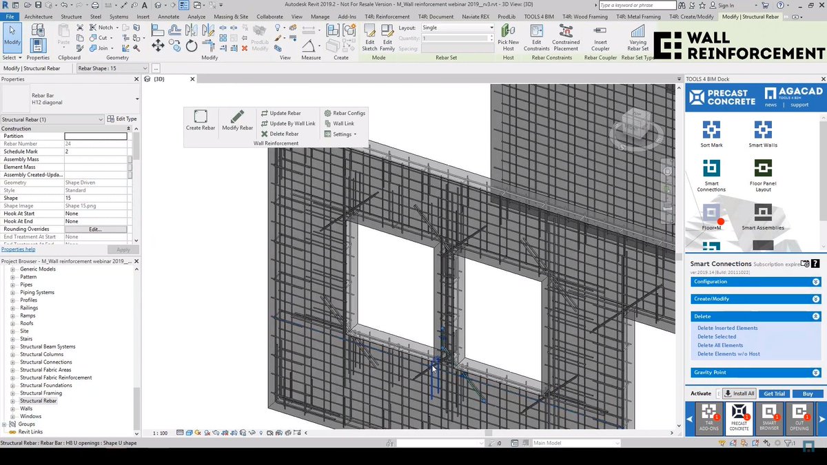 ARKANCE_BeSmart's tweet photo. Introducing #WallReinforcement, our newest #BIM Solution! Distribute #wall #reinforcement for solid, double, and sandwich walls in #Revit.
🙈sneakpeek🙉 https://t.co/1bP6jy28Dk
🍿feature-length WEBINAR▶️ https://t.co/F8ZEzn3UGc
#Revittools #rebar https://t.co/X804WRPN5p