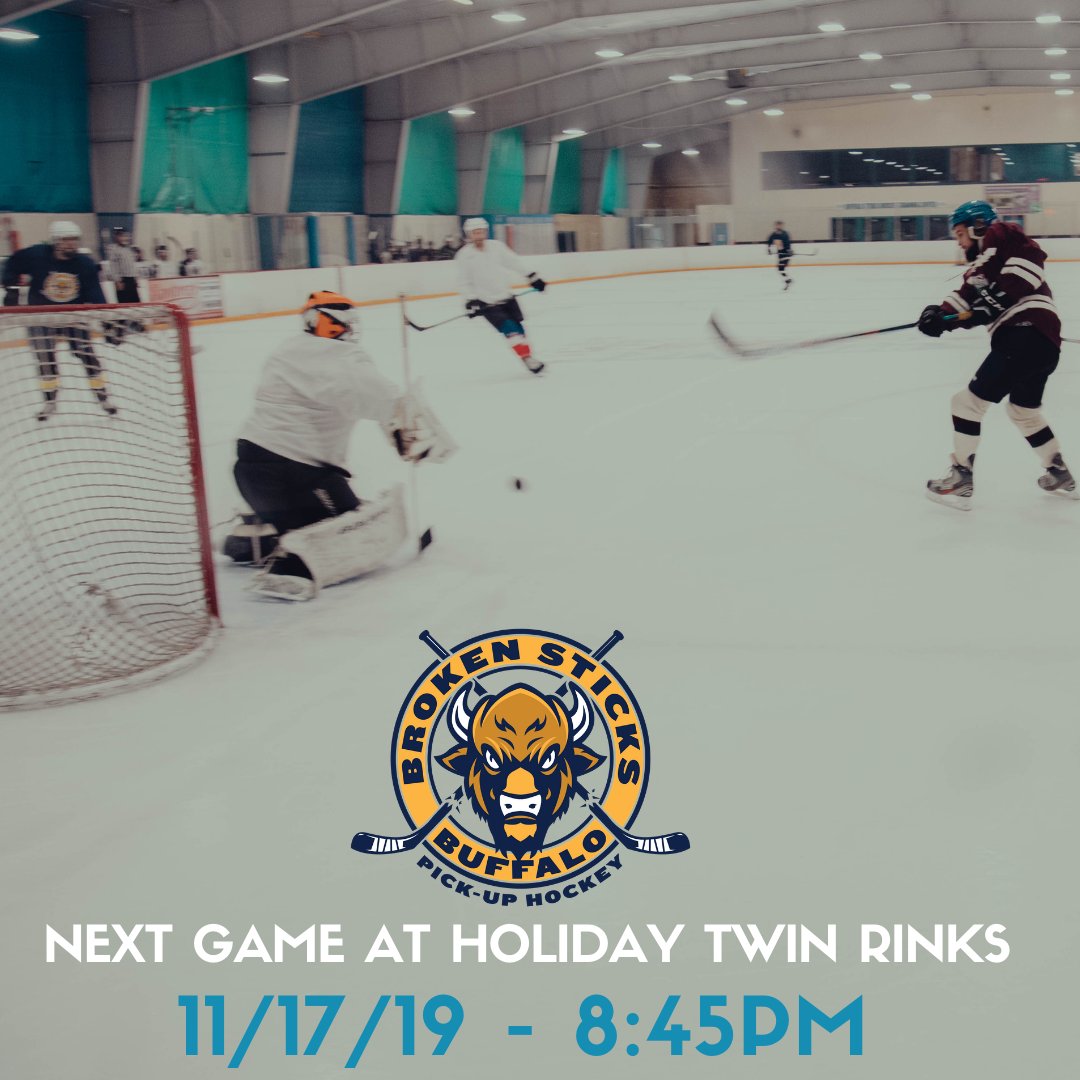 Broken_Sticks's tweet photo. This Sunday. Holiday Twin Rinks at 8:45PM. Still some open spots. 

Sign up here:
https://t.co/rvip4uKmjh

📷 Michael Silvestri

#brokenstickshockey #onebuffalo #buffalosports #letsgobuffalo #thingstodobuffalo
#buffalove #buffalony #wnyhockey #westernnewyork #explorebuffalo https://t.co/B1gNqnvRqN