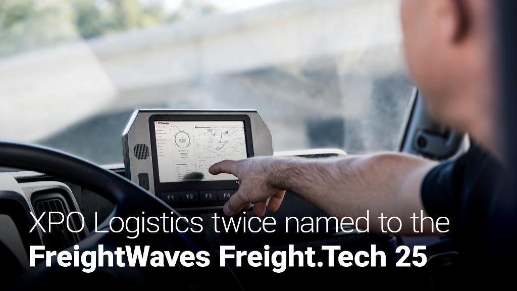 XPOLogistics's tweet image. For the second year in a row, @FreightWaves has named XPO to the #FreightTech25, a list of the most technologically disruptive companies in the North American transportation industry. #tech #WeAreXPO | ms.spr.ly/6014TT2V8