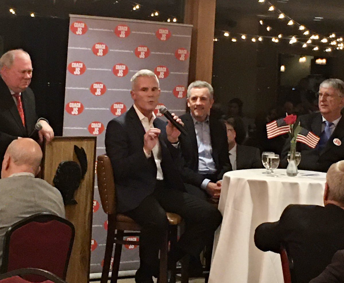 1980MiracleTeam's tweet photo. @WCHA_WHockey Coaches #28 John Harrington &amp; #10 Mark Johnson out supporting the @coachsauerfndn last night.  A fun night of story telling and insight from their Olympic experience 40 years ago!  🏒🏅🇺🇸 #MiracleonIce #40years #coachessupportingcoaches #coachJS https://t.co/Z5rwbOSji8