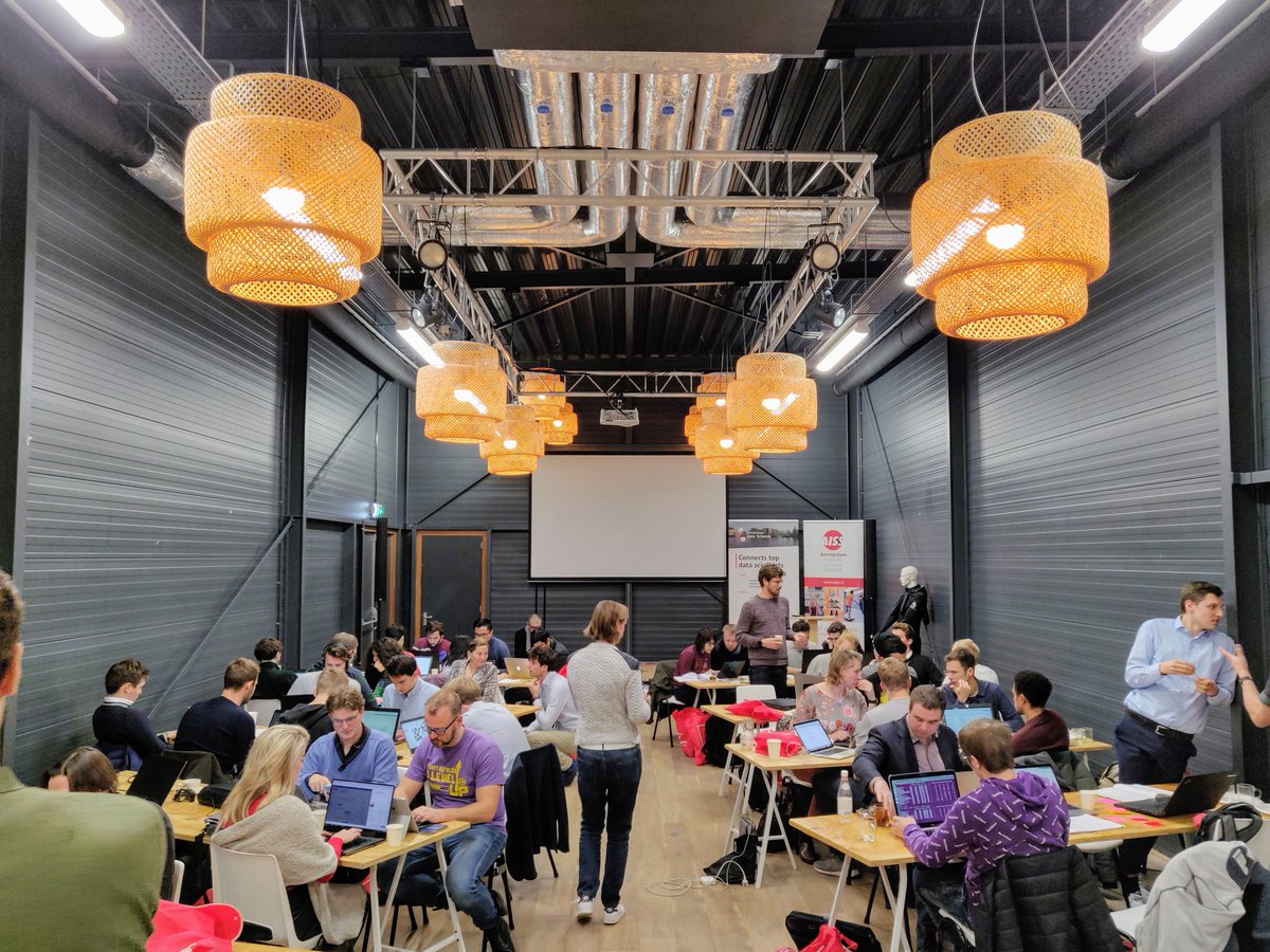 ams_ds's tweet photo. Our #SportDataChallenge with Le Champion is in full swing! We're two hours in and getting some great results! @AISS_nl @running_2020 @Start_upVillage #Amsterdam #marathon #hackathon #data #DataScience https://t.co/tC3cjQ93ir