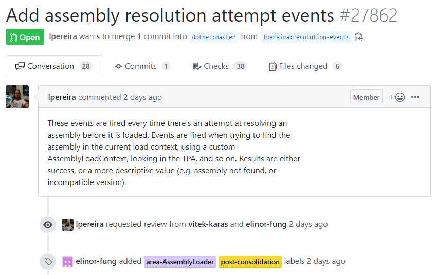 matthewwarren's tweet photo. This is pretty cool, an ETW event is being added to .NET Core that will give info about 'Assembly Loading' successes/failures https://t.co/jArzp3YpLR https://t.co/PW3uteSu0a