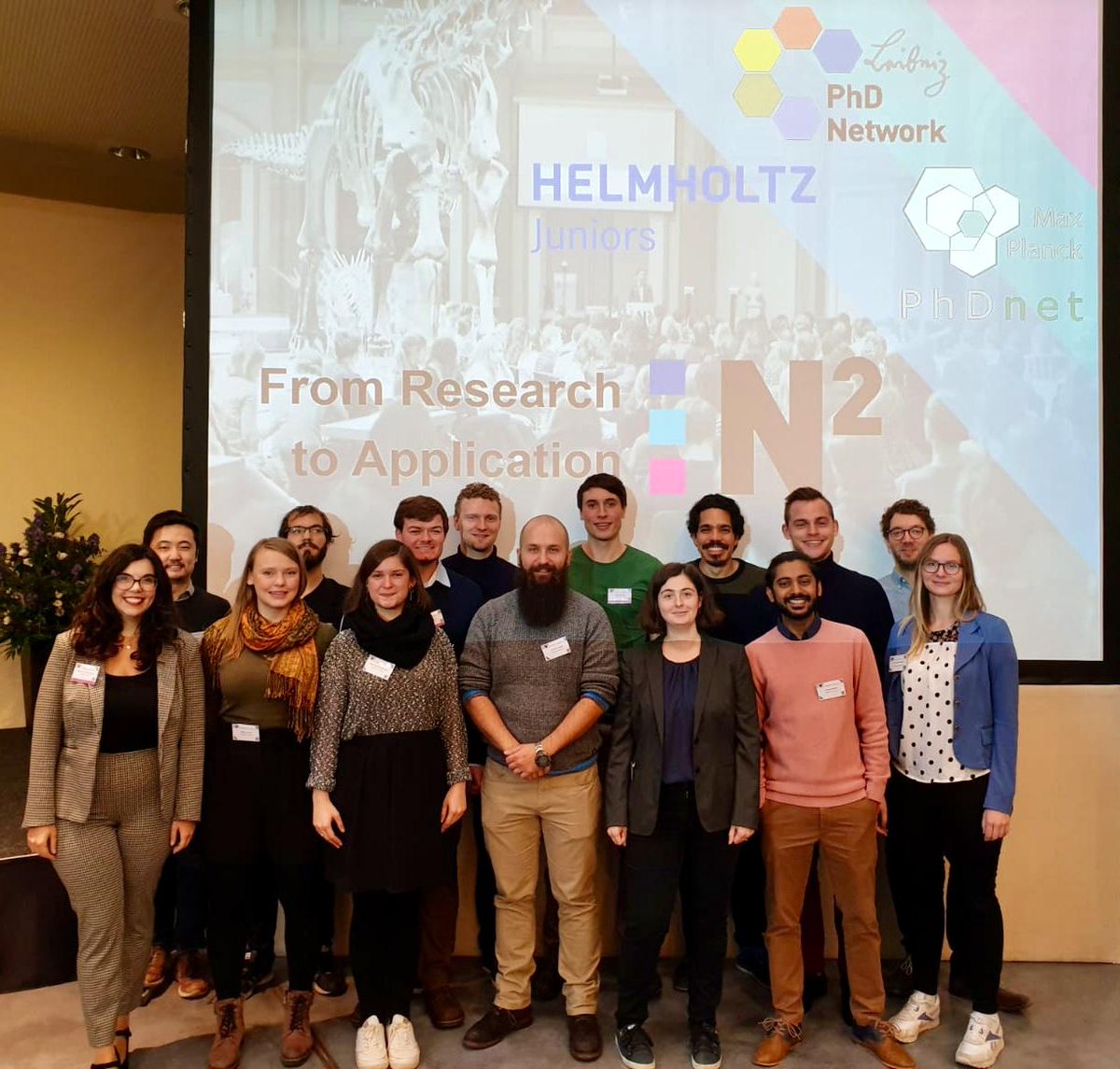 HelmholtzJrs's tweet photo. Look at all these HeJus at the #N2event!
What a great event! Thank you for participating at @N2PhDNet!
#phdchat #AcademicChatter #networking #conference #Science #Berlin
@helmholtz_de @maxplanckphdnet @Leibniz_PhD_Net https://t.co/xzC2zw1iVd
