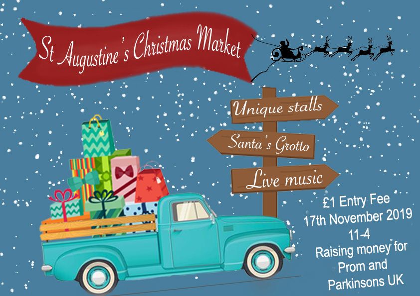 StAugustinesCC's tweet photo. Please come and support our Christmas Market this Sunday, 11am-4pm. There are some lovely stalls, refreshments and a Santa's Grotto! Hope to see you for a cuppa and mince pie! https://t.co/AlM0B7uCfl