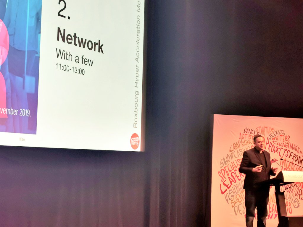 LauraRobinsonCH's tweet photo. Rajiv Srivastava says that #networking and #buildingteams is like #dating.. The more 🐸 you kiss, the better your chances of finding Mr or Mrs Right! #getgooddone #goodfestival https://t.co/86vVdxEHum