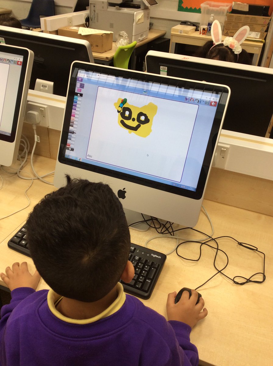 Year1Kingsley's tweet photo. Year 1 have had fun practicing keyboard and mouse skills. They created some fantastic Pudsy Bears using 2paint. A great lesson, well done year 1 😀 @MGLWorld_Paul #kingsleycomputing #ChildrenInNeed2019 https://t.co/WzIZQzM44m