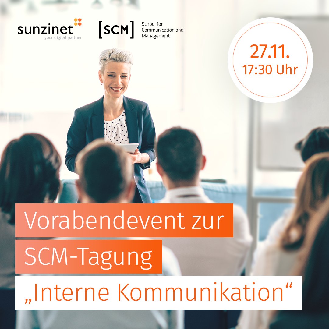 Nur noch wenige Tage bis zu unserem Vorabendevent der SCM-Fachtagung „Interne Kommunikation“! Dort erwarten euch Vorträge &amp; Workshops unter dem Motto „Digital Workplace 2020: Die Evolution des Intranets“. Neugierig?Meldet euch jetzt an: bit.ly/2KqFJBJ