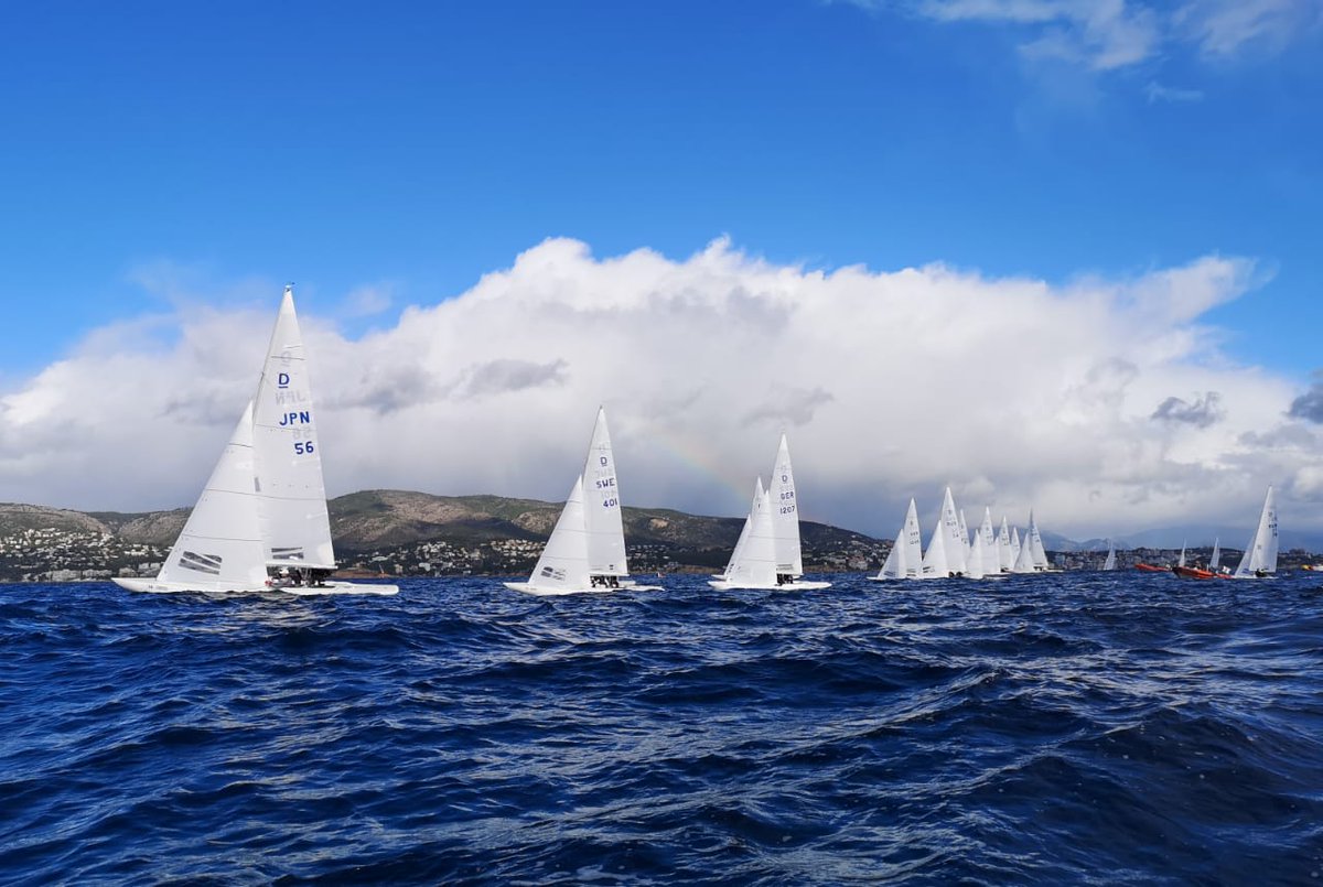 Race 1 of the Dragon Grand Prix Europen Cup Finals is underway after a single recall and with U Flag at the second attempt. GER1151 is UFD. #intdragon #dragongpfinal #puertoportals