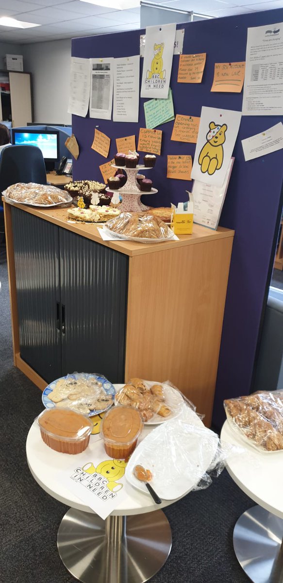 Supporting our fabulous colleagues raising money at <a href="/SchContact/">SCH Contact Centre</a> for #ChildrenInNeed2019 
Some amazing freshly baked samosas, sausage rolls and of course some yummy cakes 🍰🎂🍪